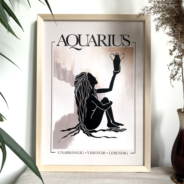 Wassermann Sternzeichen Poster Aquarius