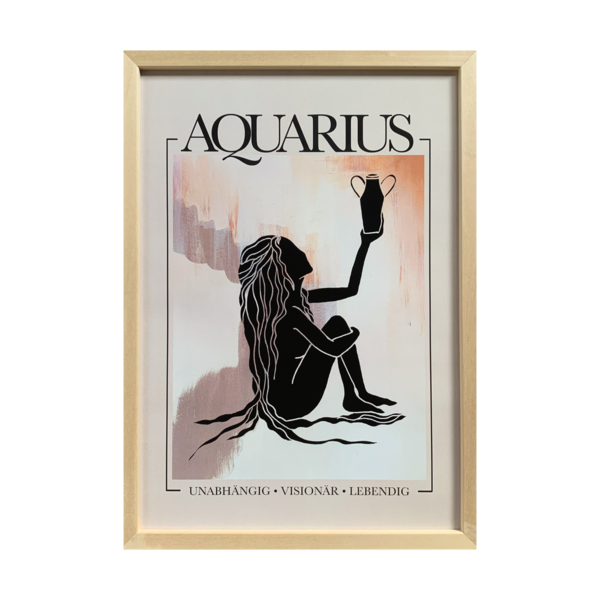 Wassermann Sternzeichen Poster Aquarius