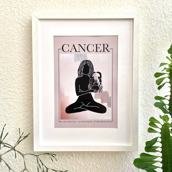 Krebs Sternzeichen Poster Cancer