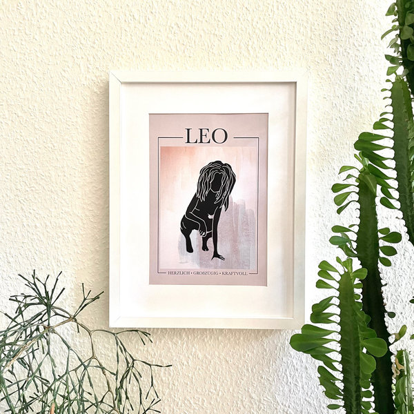 Löwe Sternzeichen Poster Leo