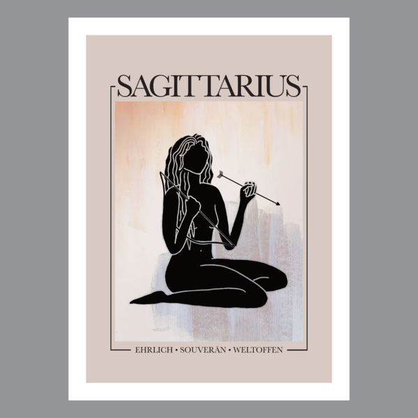 Schütze Sternzeichen Poster Sagittarius