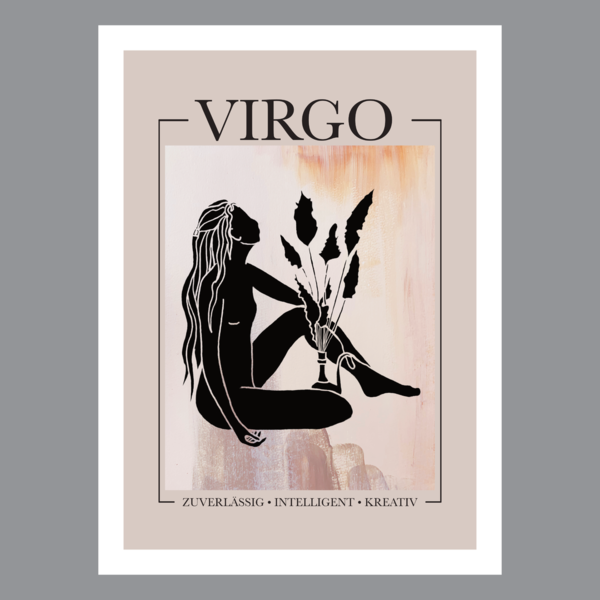 Jungfrau Sternzeichen Poster Virgo