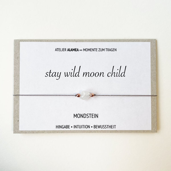 Stay wild moon child Wunscharmband